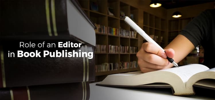 An editor reviewing manuscript pages, highlighting text, and making notes to enhance the book's quality in publishing.